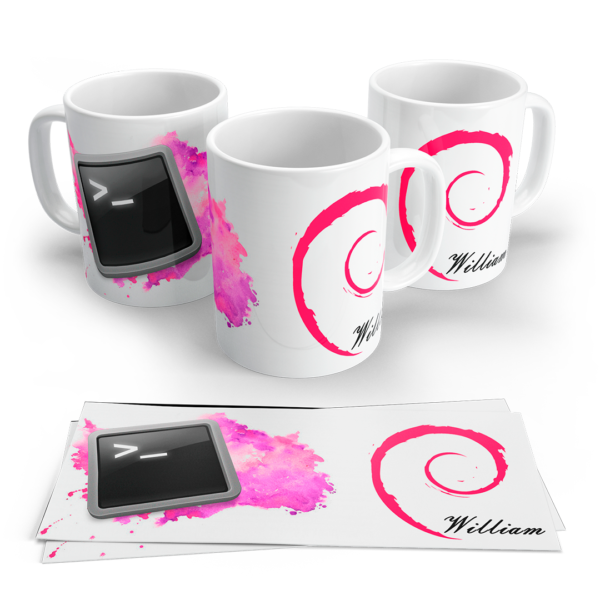 Caneca Distro Aquarela + Nome