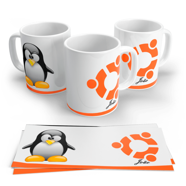 Caneca Distro Linux e Pinguim + Nome - Image 3